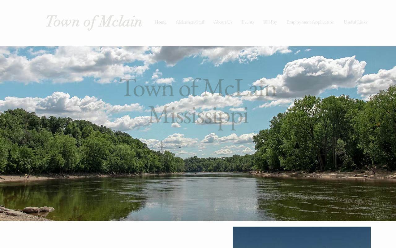 Official McLain town homepage and Police Department presentation