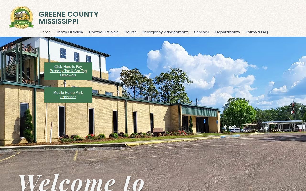 Official Greene County government homepage and courthouse information